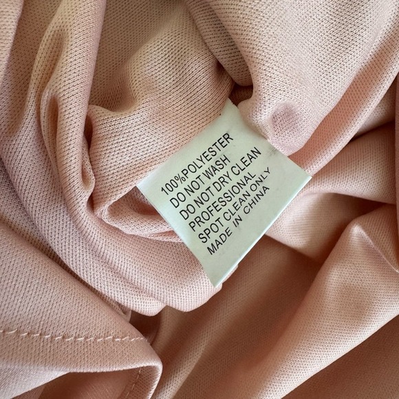 Leena for Mac Duggal Dress Cape Sleeve Chiffon Mini Rose Pink‎ Sz 4 - Picture 6 of 10